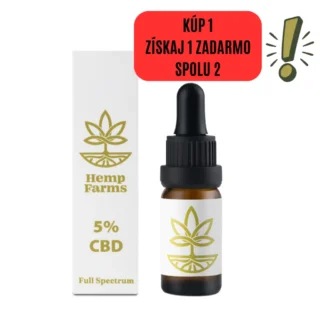 CBD Olej Hemp Farms 5% 10ml. Full Spectrum