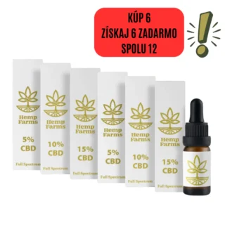 CBD Olej Super Combo – (2 x 5%) + (2 x 10%) + (2 x 15%)