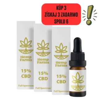CBD Olej Hemp Farms Combo 15%+15%+15% 30ml. Full Spectrum