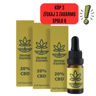 CBD Olej Hemp Farms Combo 20%+20%+20% 30ml. Full Spectrum